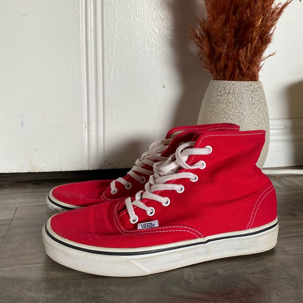 Red high top vans